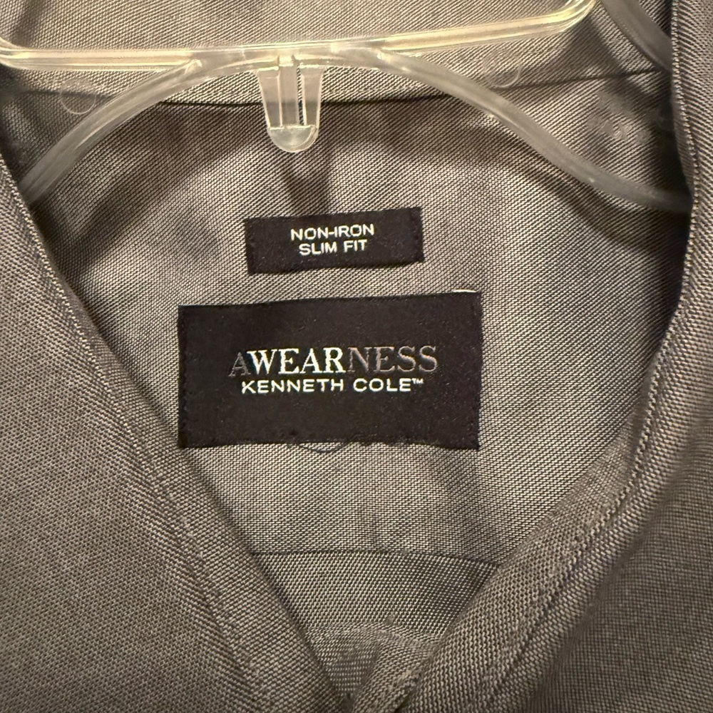 Kenneth Cole Silver/Gray Dress Shirt - Picture 3 of 3